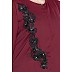 Designer Nida abaya with Patchwork- Maroon